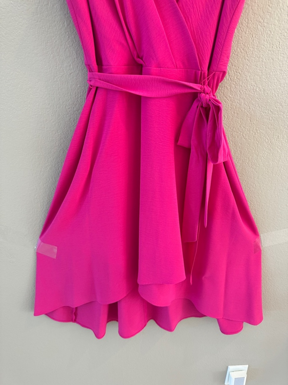 Connected Apparel dress high low Barbie pink size 14 - Picture 3 of 4